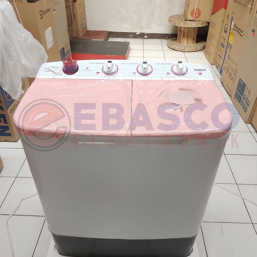 SANKEN MESIN CUCI 8 KG TW-9110 BU/PK LOW WATT